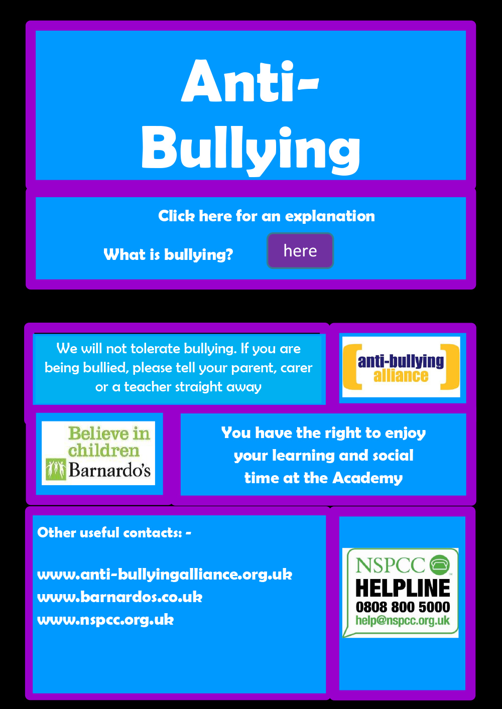 Waltham Toll Bar Academy - Anti-Bullying